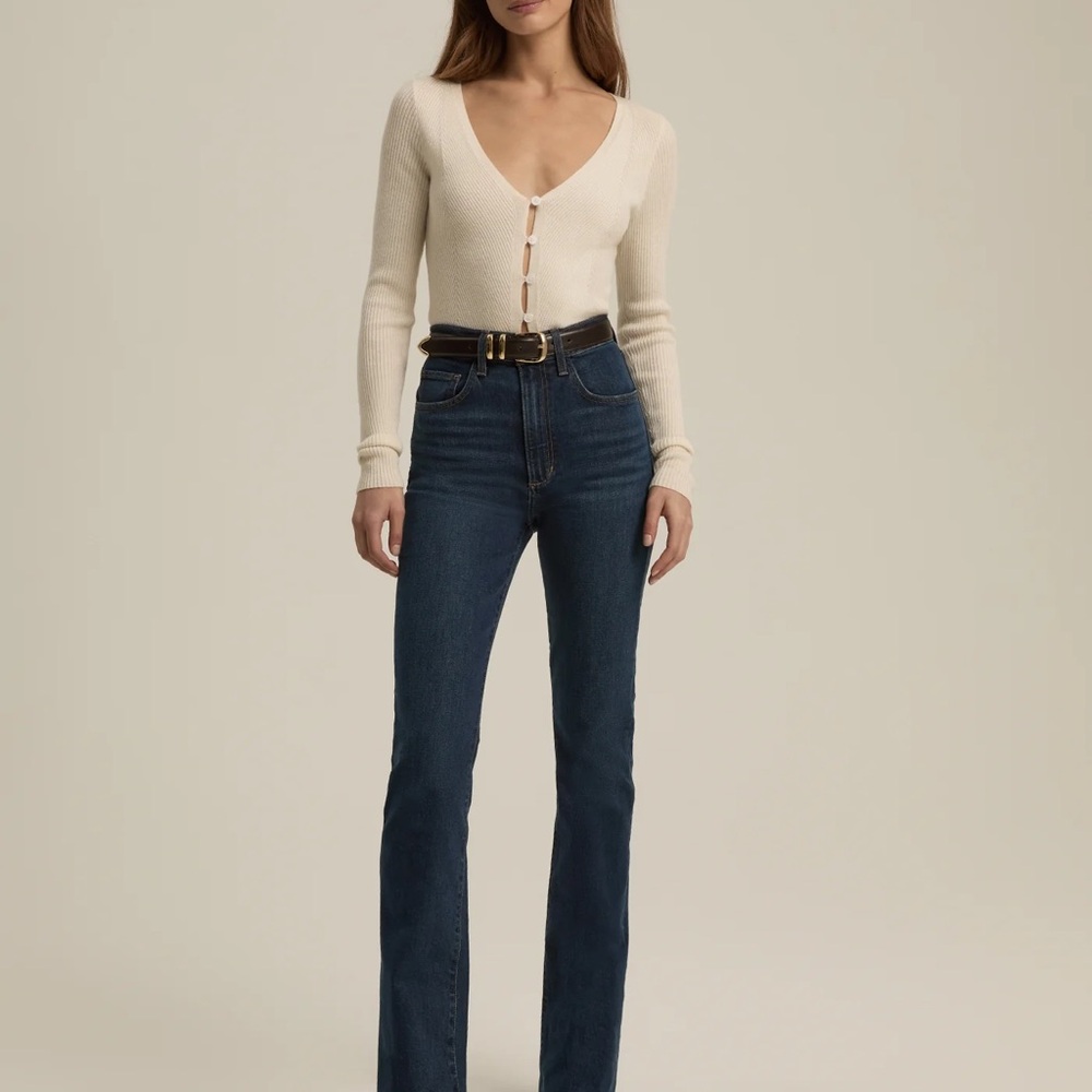 Favorite Daughter Valentina Flare Wide Leg Jeans- woodside
